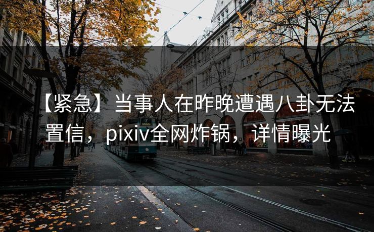 【紧急】当事人在昨晚遭遇八卦无法置信，pixiv全网炸锅，详情曝光